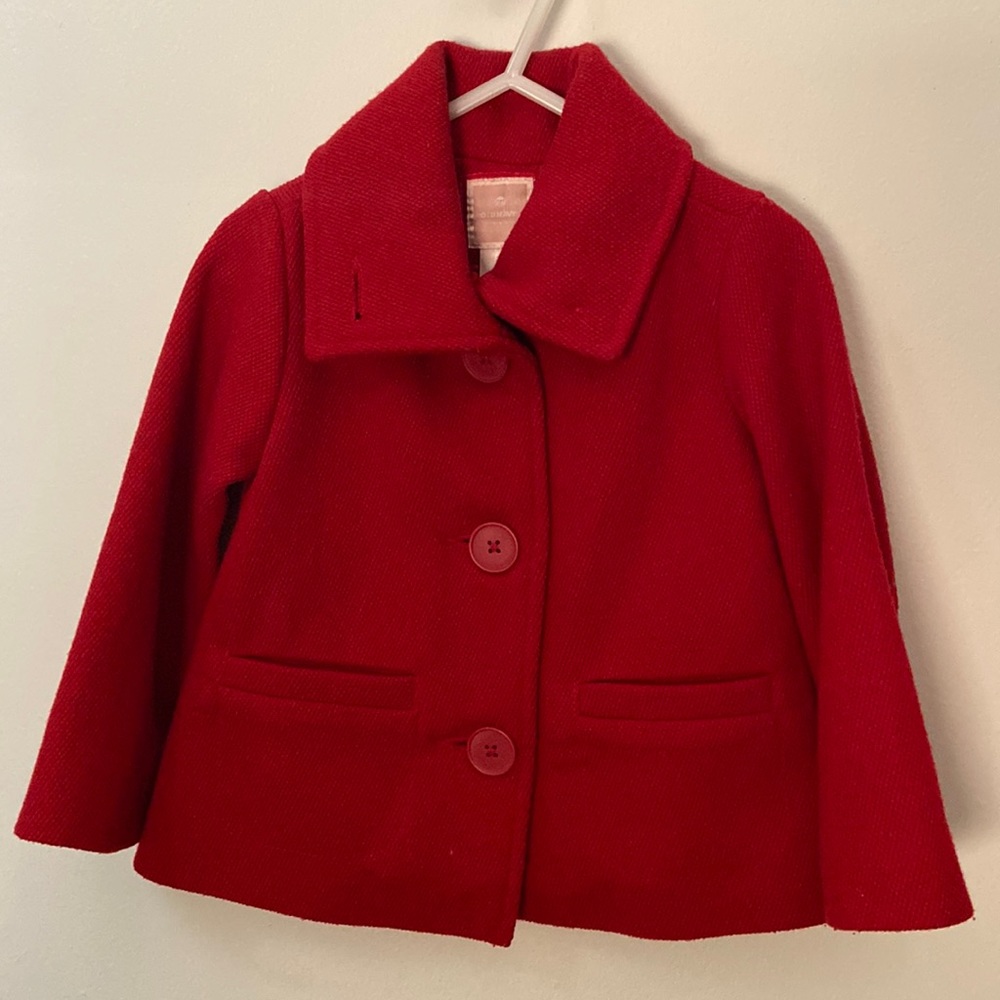 Kids Red PeaCoat